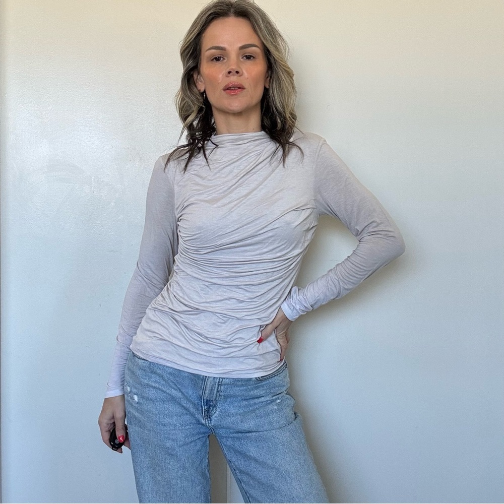 Enza Costa Knit Twist Jersey Top